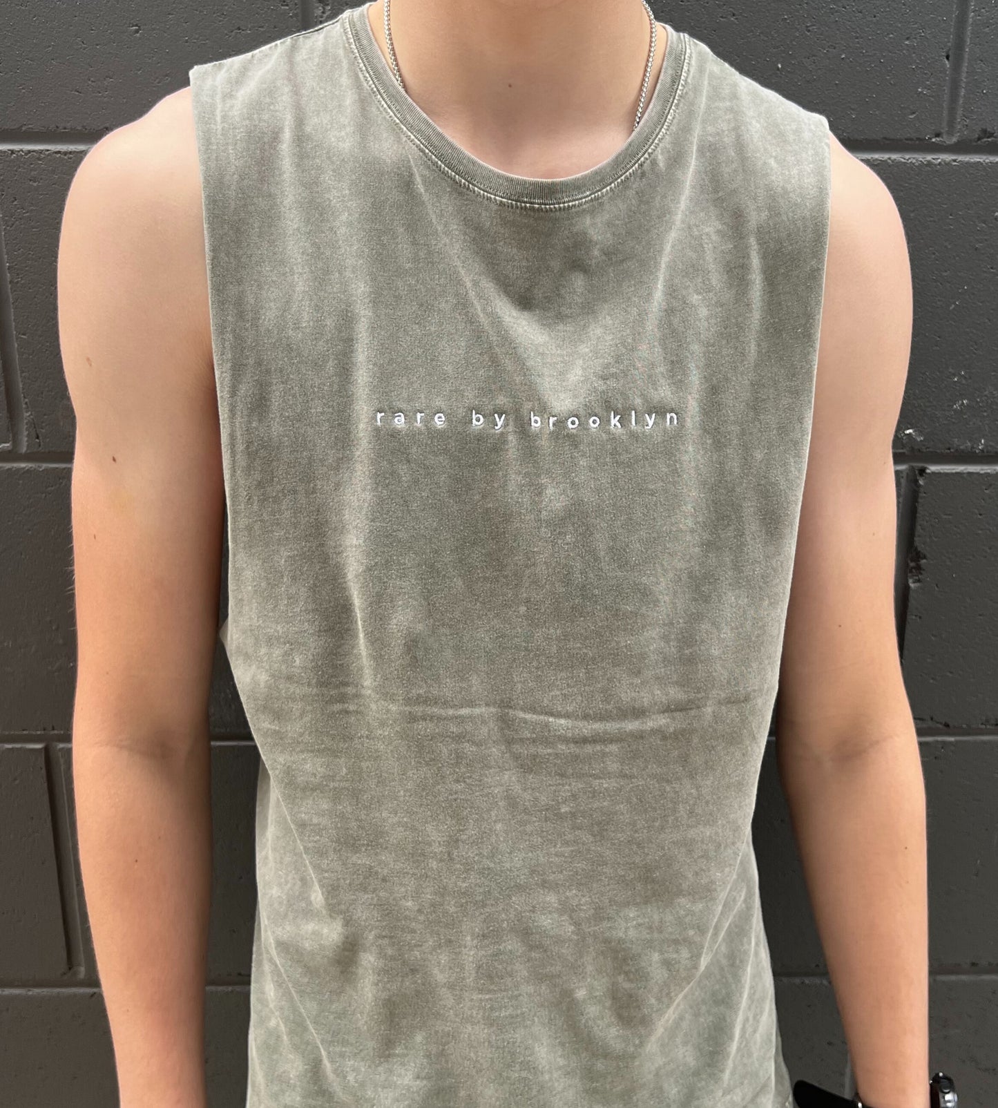 Men's Stone Wash Muscle Tank